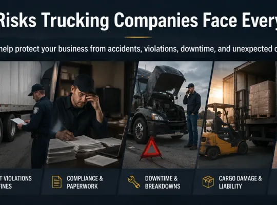 Commercial truck container on highway logistics terminal